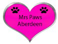 pink love heart saying mrs paws