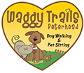 waggy trails logo love heart